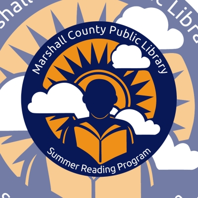 MCPL Summer Reading Logo, which is a person reading a book in front of a sun