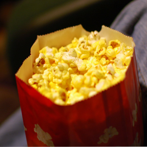 Bag of movie theater popcorn