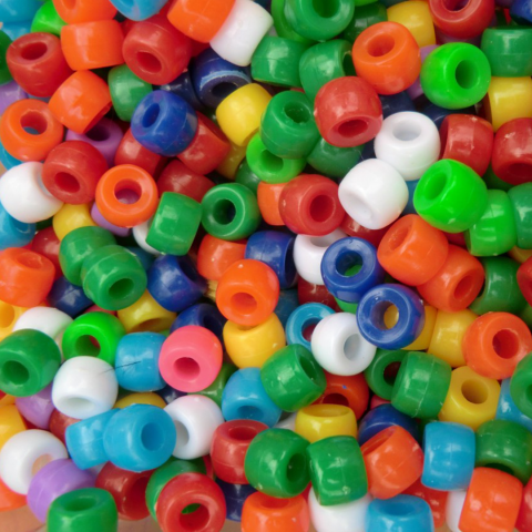 a collection of brightly colored beads
